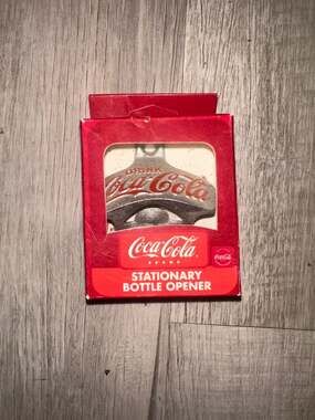 Coca Cola Stationary Bottle Opener Silver Red Brand NIB ...,